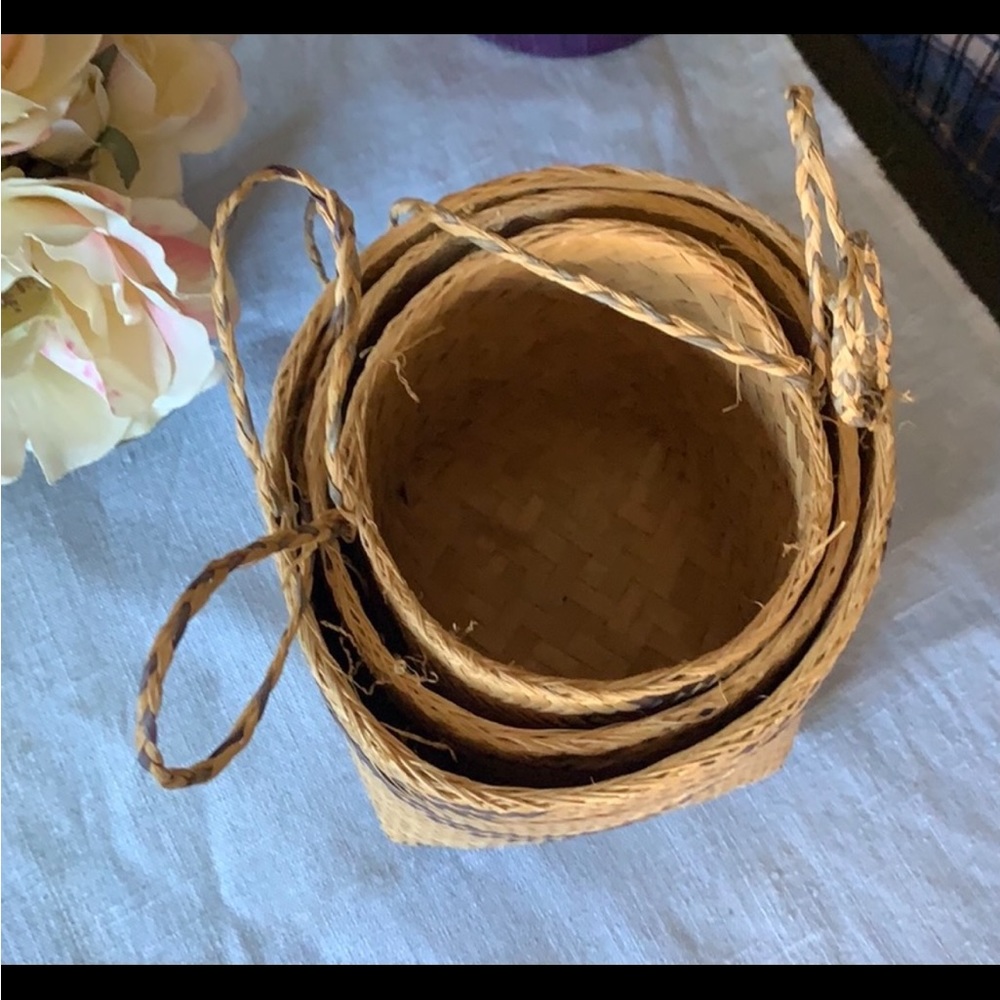 Wicker, 3 Tier Hanging Baskets - Picture 6 of 6